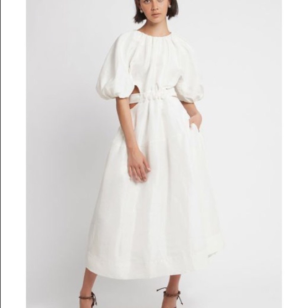 Aje mimosa cutout midi dress